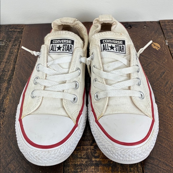 Converse Women’s 8 Chuck Taylor All Star Canvas Sneakers No Tie Stretch Heel - Picture 2 of 8